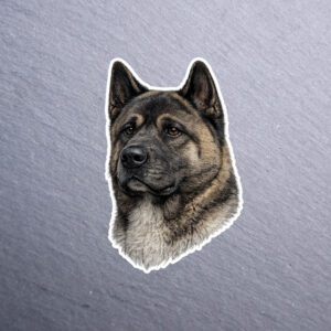 Akita Sticker. These stickers are made with printable vinyl with a vinyl top coat that is scratch-resistant and water resistant.