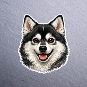Alaskan Klee Kai Sticker. These stickers are made with printable vinyl with a vinyl top coat that is scratch-resistant and water resistant.