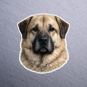 Anatolian Shepherd Sticker. These stickers are made with printable vinyl with a vinyl top coat that is scratch-resistant and water resistant.