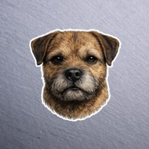 Border Terrier Sticker. These stickers are made with printable vinyl with a vinyl top coat that is scratch-resistant and water resistant.