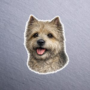Cairn Terrier Sticker. These stickers are made with printable vinyl with a vinyl top coat that is scratch-resistant and water resistant.