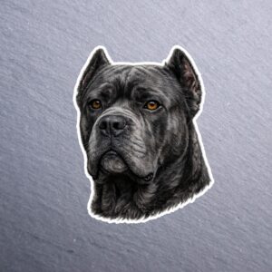 Cane Corso Sticker. These stickers are made with printable vinyl with a vinyl top coat that is scratch-resistant and water resistant.