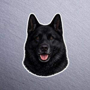 German Shepherd Black Sticker. These stickers are made with printable vinyl with a vinyl top coat that is scratch-resistant and water resistant.