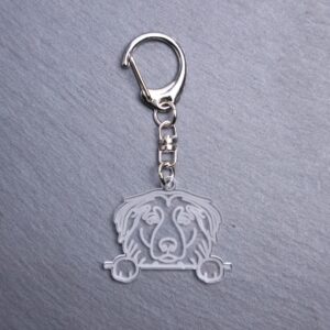 Afghan Shepherd Bag Tag. This bag tag is made with engraved acrylic. Comes with lobster clasp topper that easily hooks to a bag, zippers, keychains,