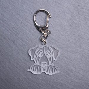 Anatolian Shepherd Bag Tag. This bag tag is made with engraved acrylic. Comes with lobster clasp topper that easily hooks to a bag, zippers, keychains,