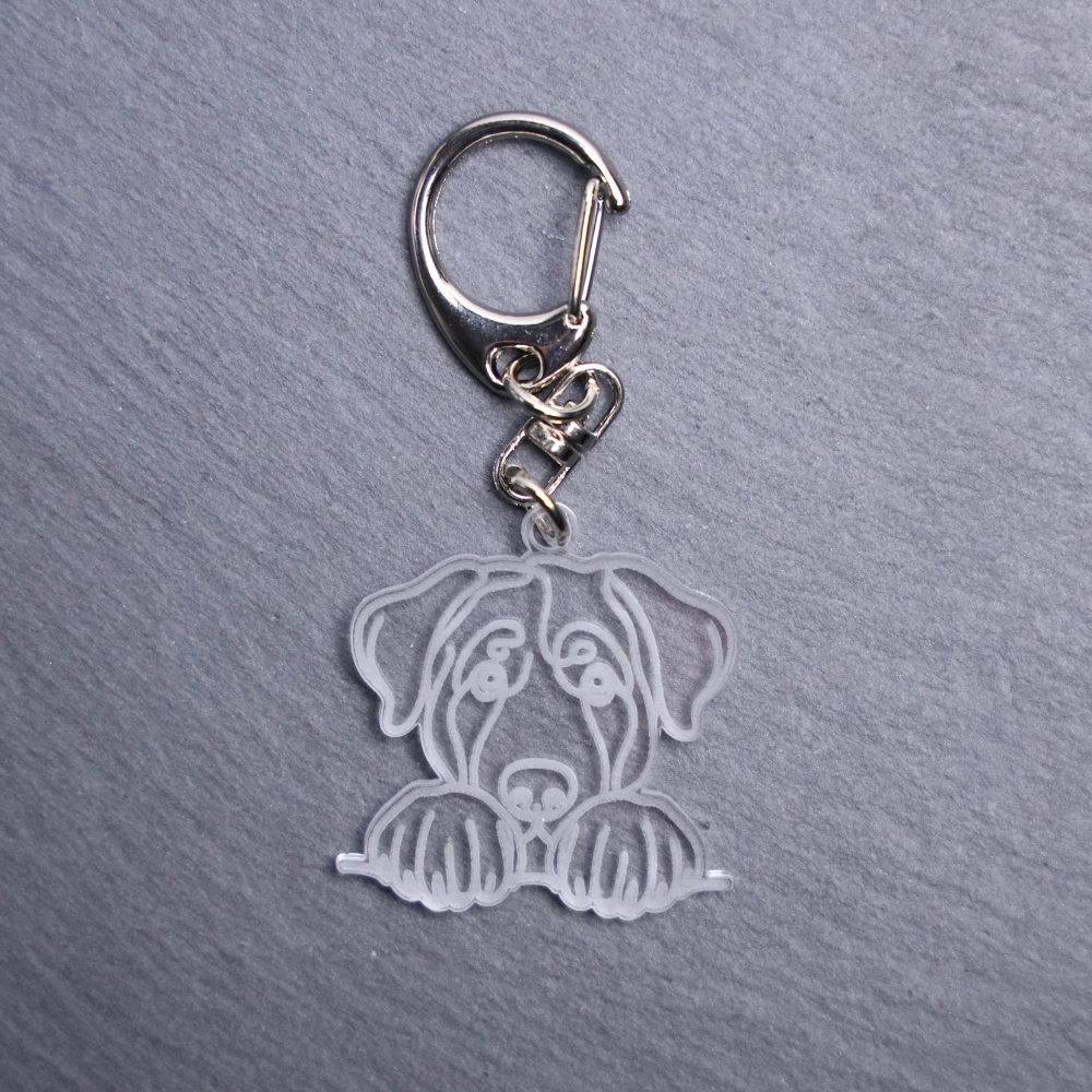 Anatolian Shepherd Bag Tag. This bag tag is made with engraved acrylic. Comes with lobster clasp topper that easily hooks to a bag, zippers, keychains,