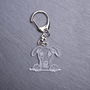 Azawakh Bag Tag. This bag tag is made with engraved acrylic. Comes with lobster clasp topper that easily hooks to a bag, zippers, keychains,