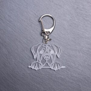 Cane Corso Bag Tag. This bag tag is made with engraved acrylic. Comes with lobster clasp topper that easily hooks to a bag, zippers, keychains,