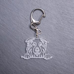 Croatian Sheep Dog Bag Tag. This bag tag is made with engraved acrylic. Comes with lobster clasp topper that easily hooks to a bag, zippers, keychains,