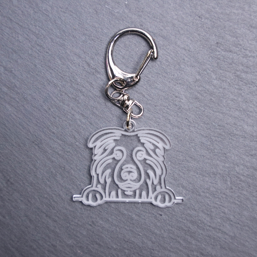 Croatian Sheep Dog Bag Tag. This bag tag is made with engraved acrylic. Comes with lobster clasp topper that easily hooks to a bag, zippers, keychains,