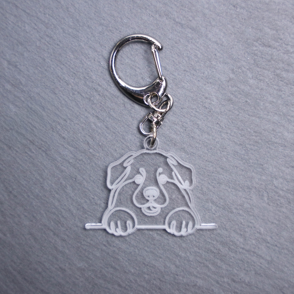 Elo Bag Tag. This bag tag is made with engraved acrylic. Comes with lobster clasp topper that easily hooks to a bag, zippers, keychains,