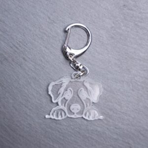 Entlebucher Mountain Dog Bag Tag. This bag tag is made with engraved acrylic. Comes with lobster clasp topper that easily hooks to a bag, zippers, keychains,