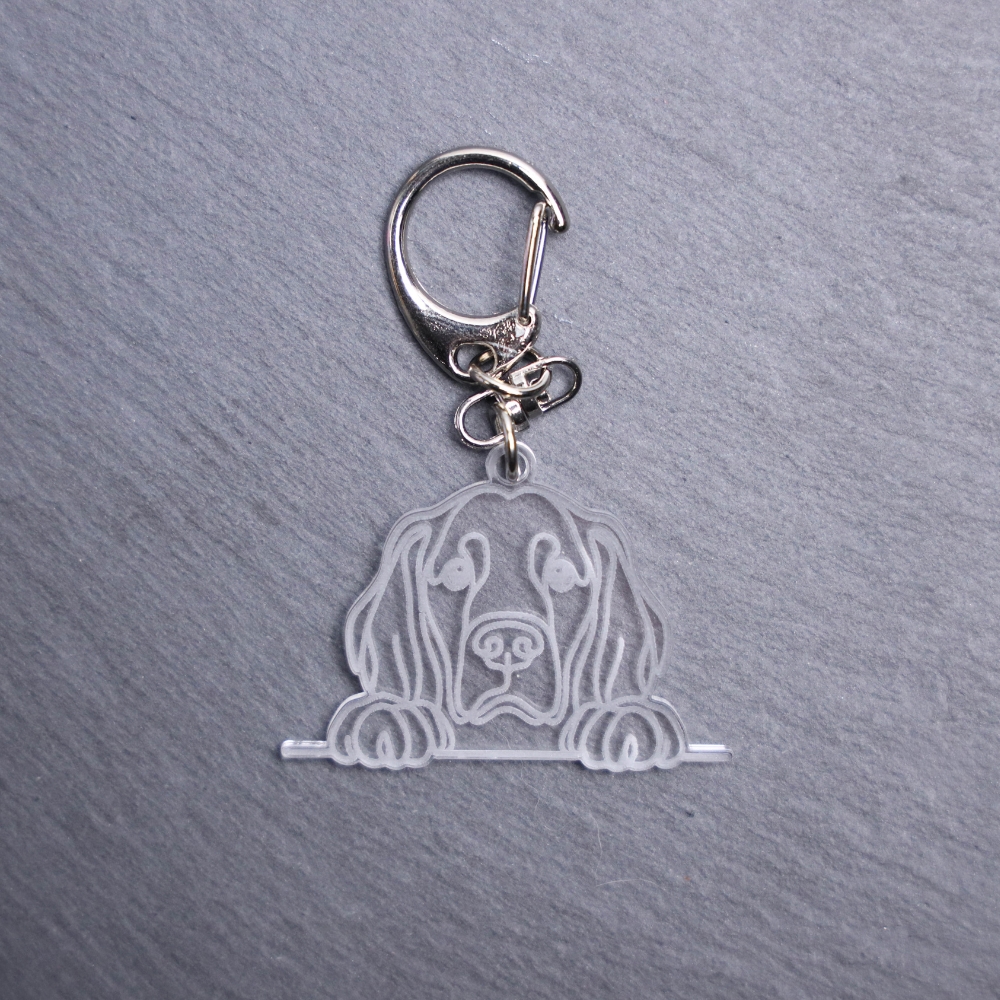 Irish Setter Bag Tag. This bag tag is made with engraved acrylic. Comes with lobster clasp topper that easily hooks to a bag, zippers, keychains,