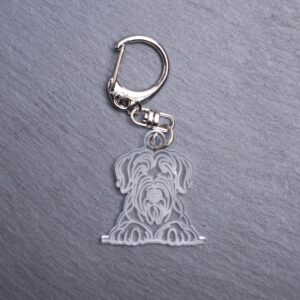 Irish Wolfhound Bag Tag. This bag tag is made with engraved acrylic. Comes with lobster clasp topper that easily hooks to a bag, zippers, keychains,
