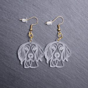 Gordon Setter Earrings. These earrings are made with engraved acrylic. Comes with gold hooks that is nickel free. Adorable dangle earrings for dog lovers.